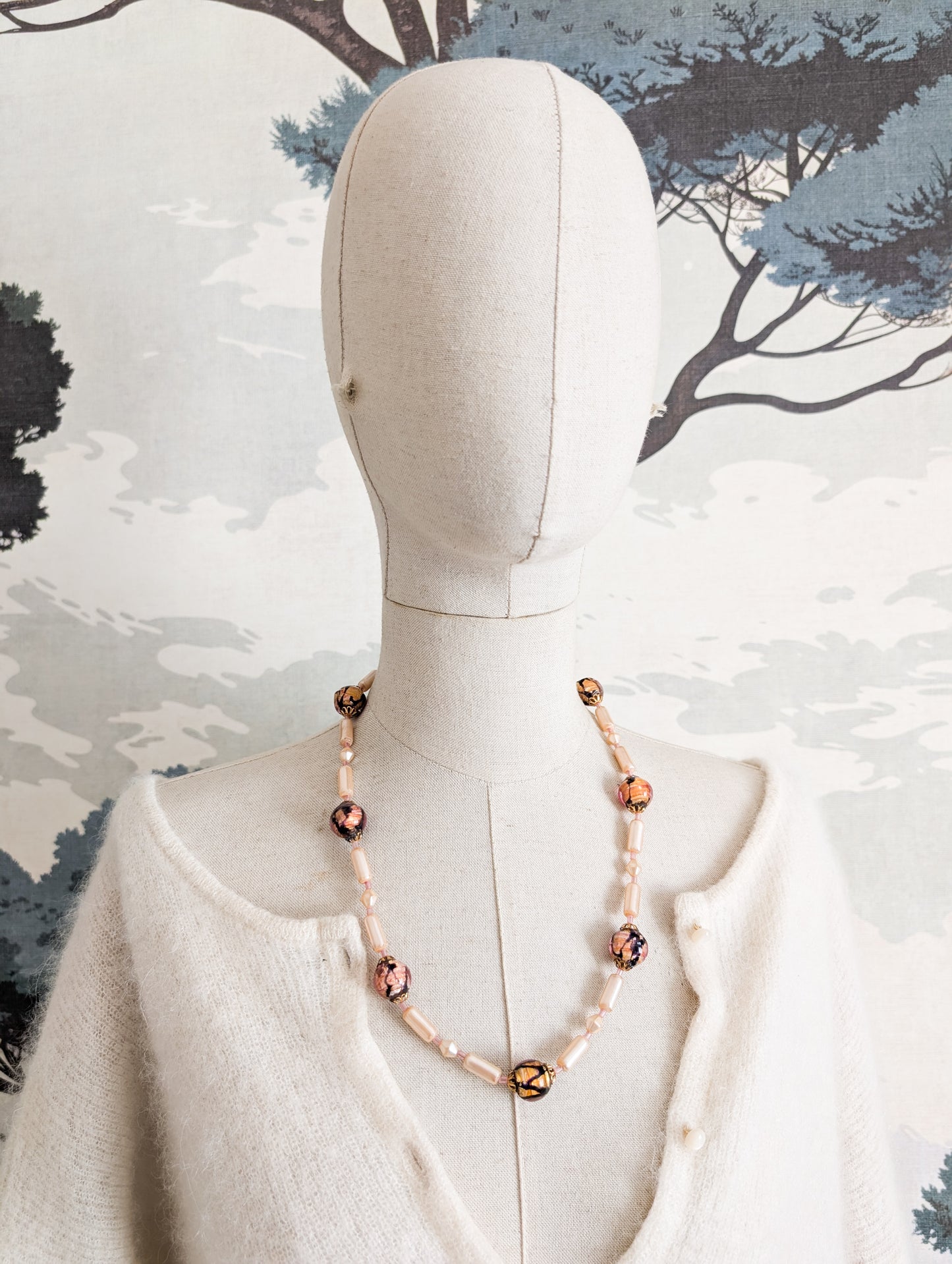 Collier perles et verre de Murano