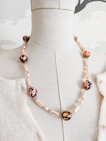 Collier perles et verre de Murano