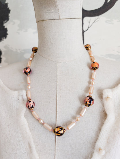 Collier perles et verre de Murano