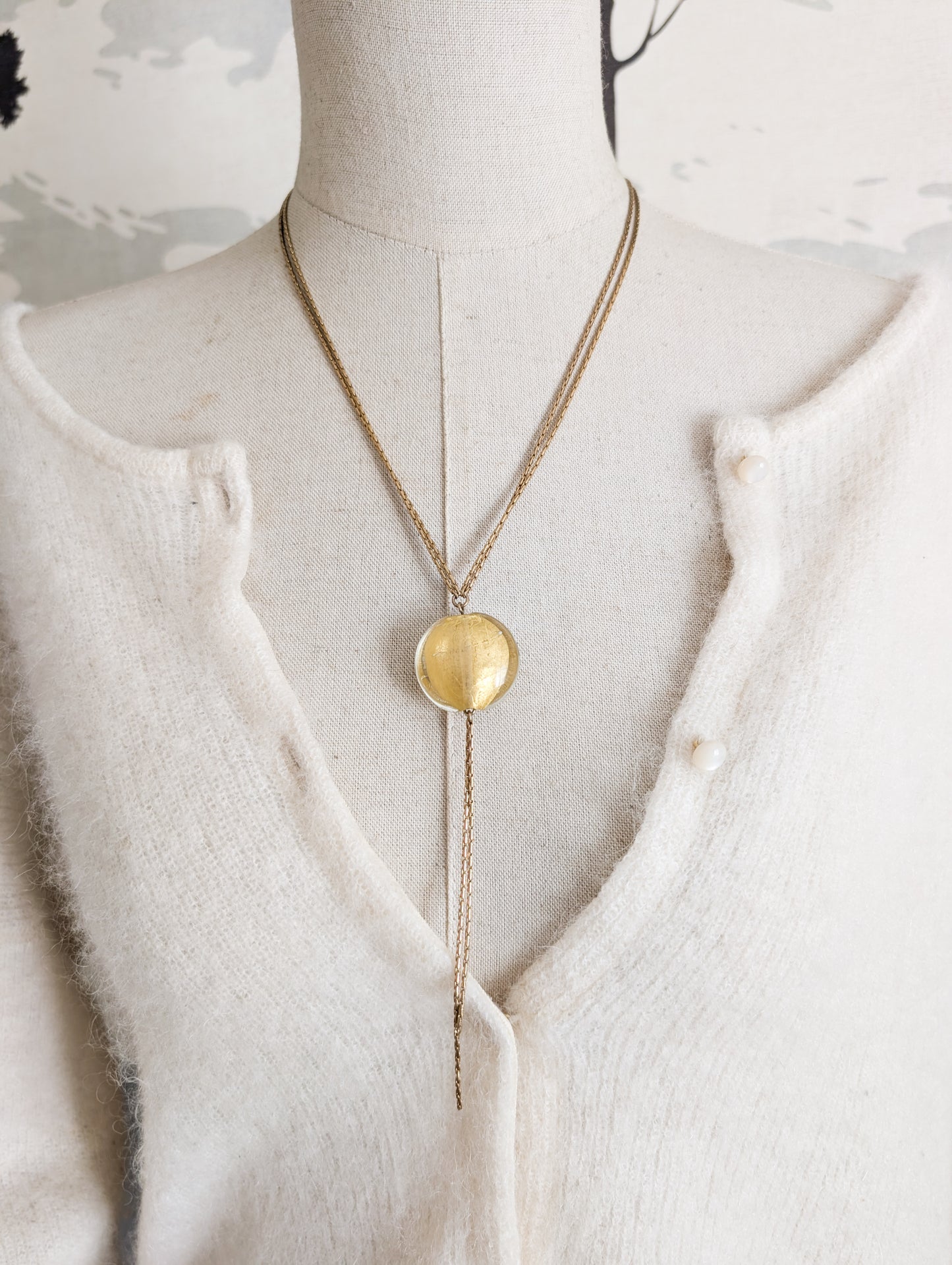 Collier perle verre Agatha