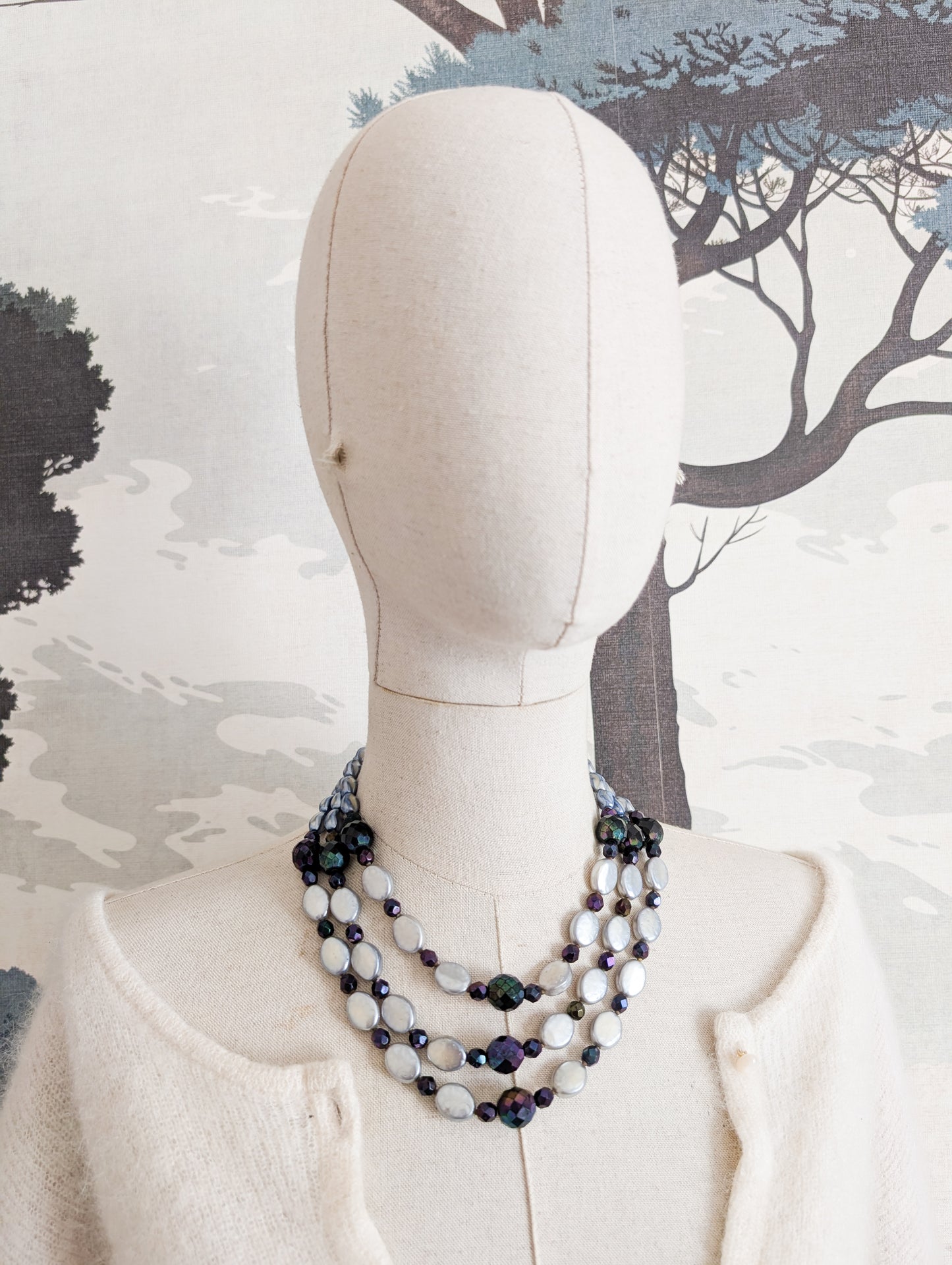 Collier en verre 60's