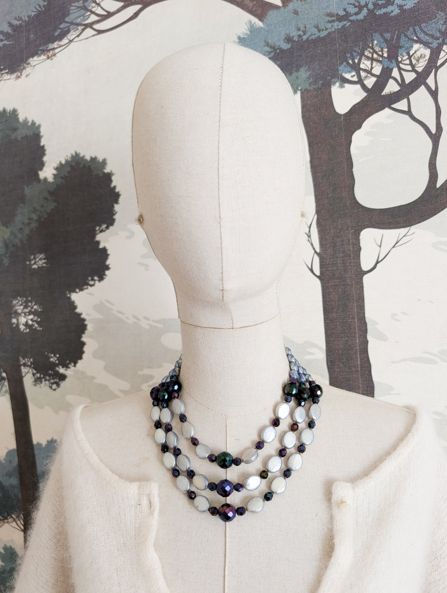 Collier en verre 60's