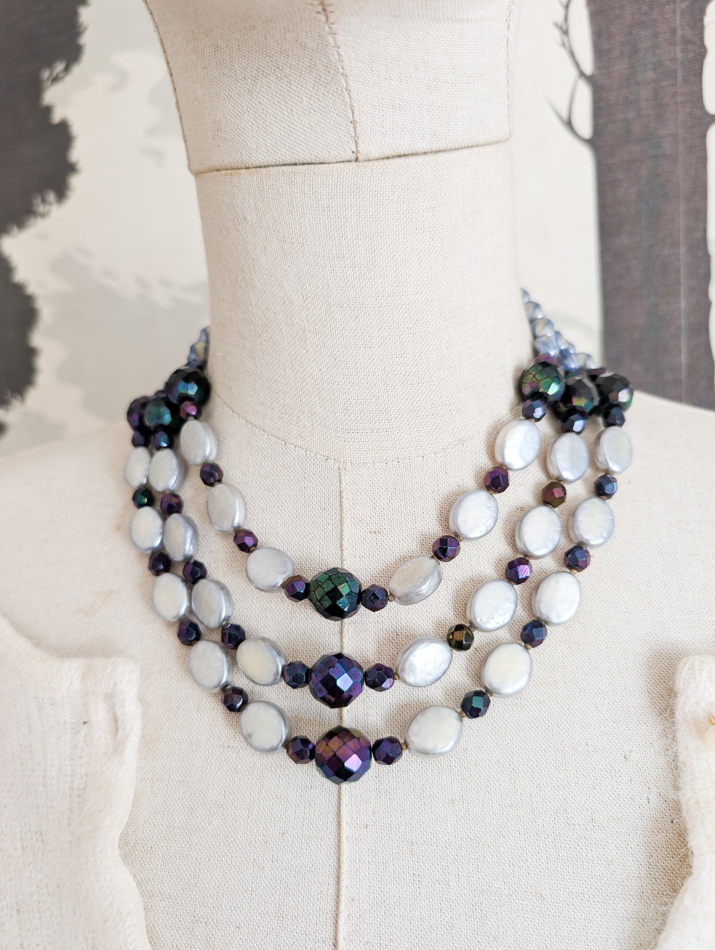 Collier en verre 60's