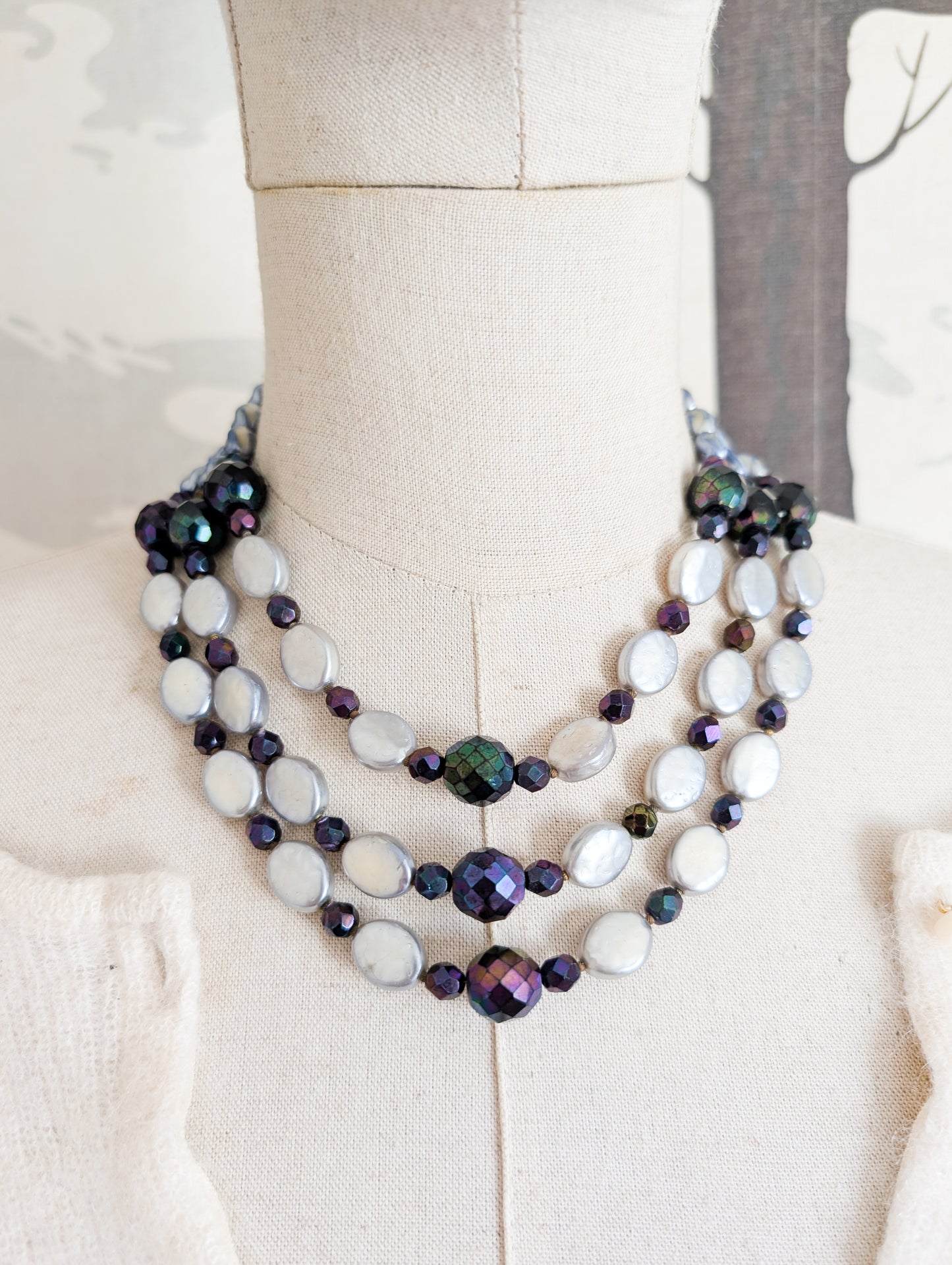 Collier en verre 60's