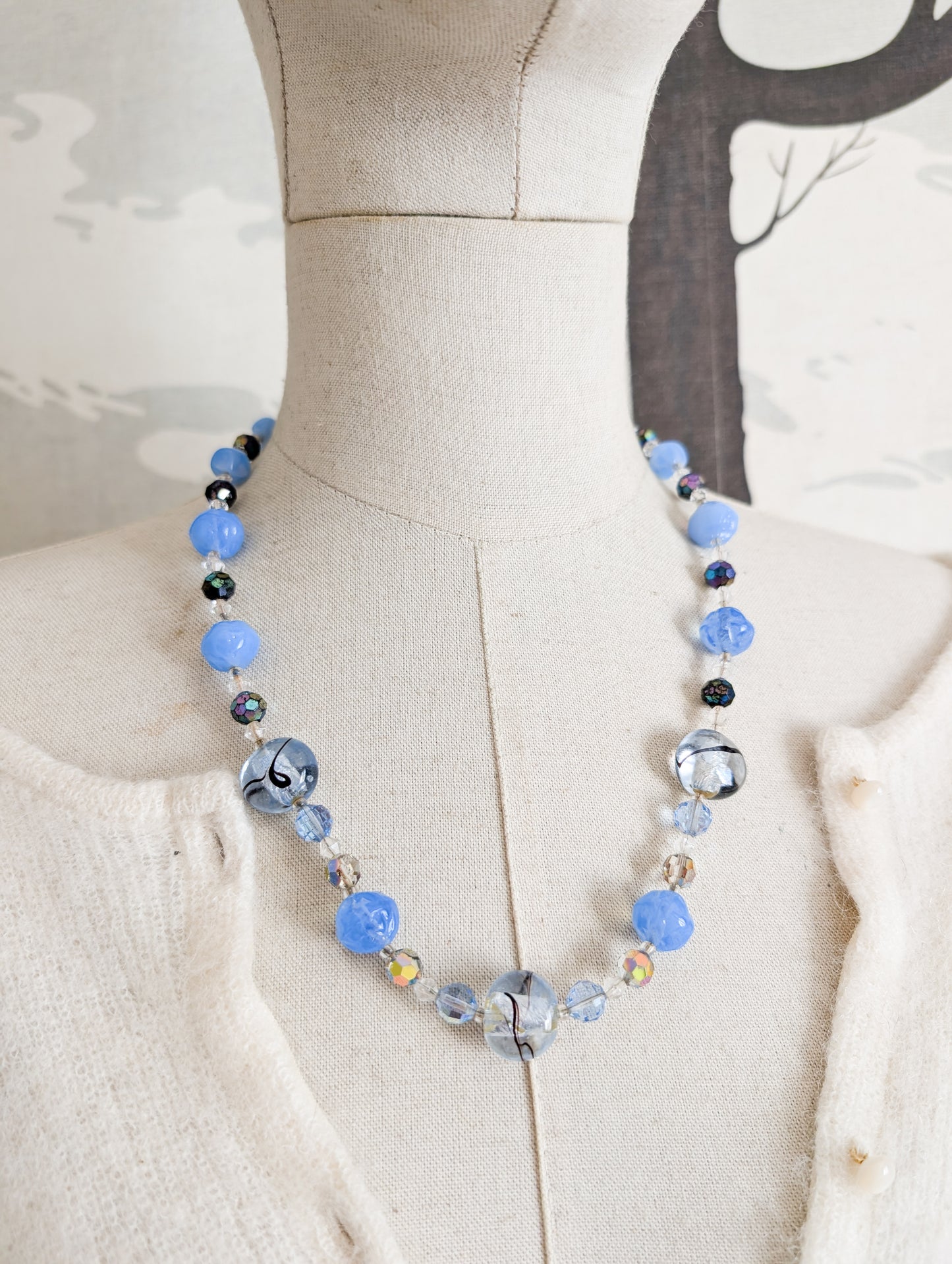 Collier en verre 60's
