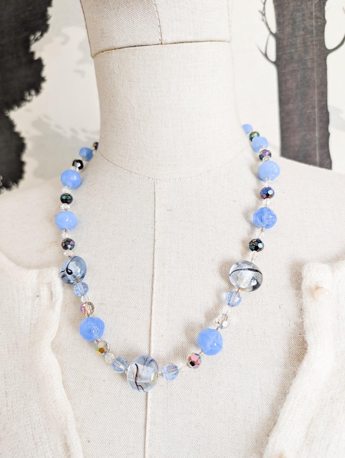 Collier en verre 60's