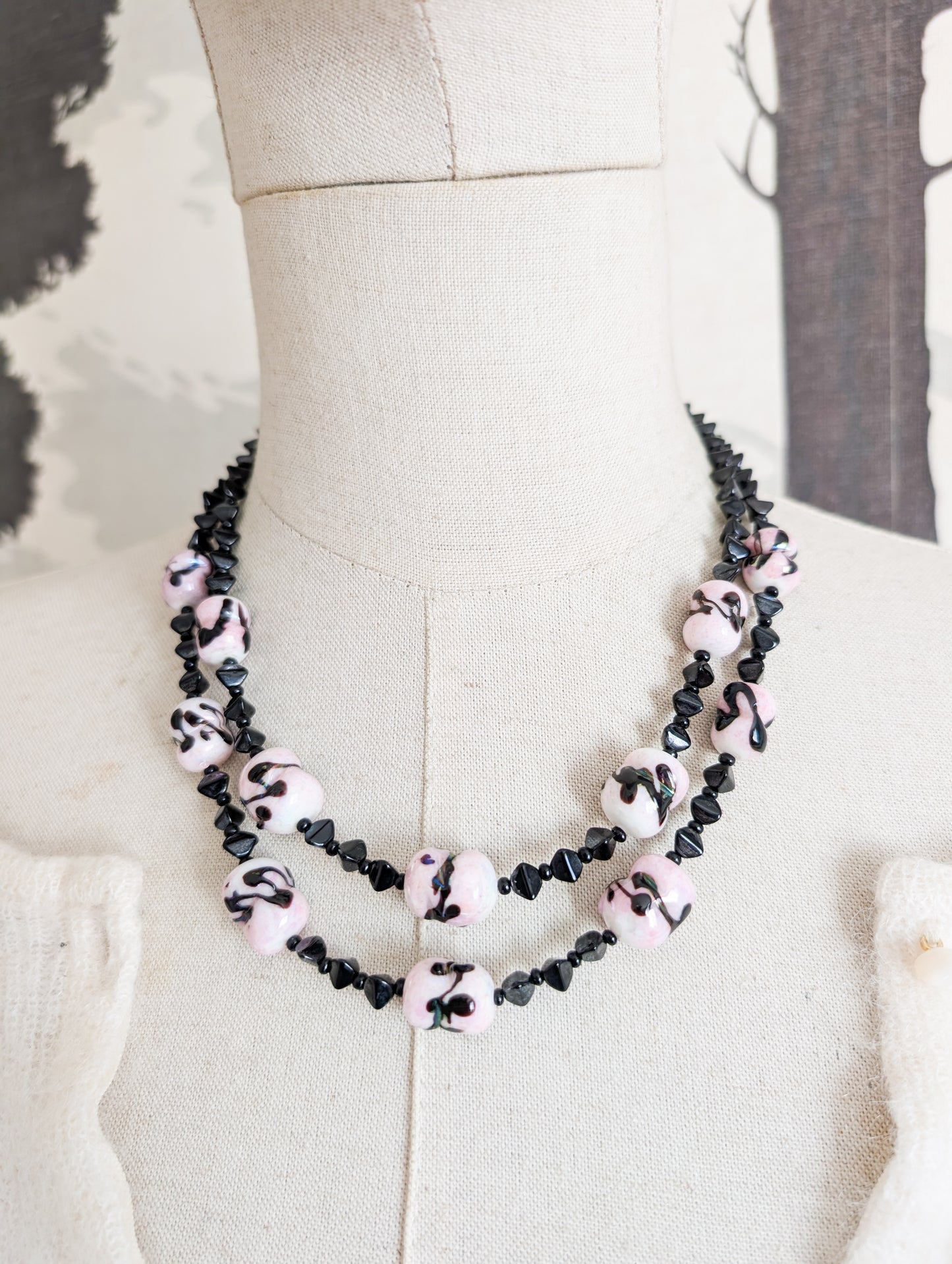 Collier perles en verre de Murano
