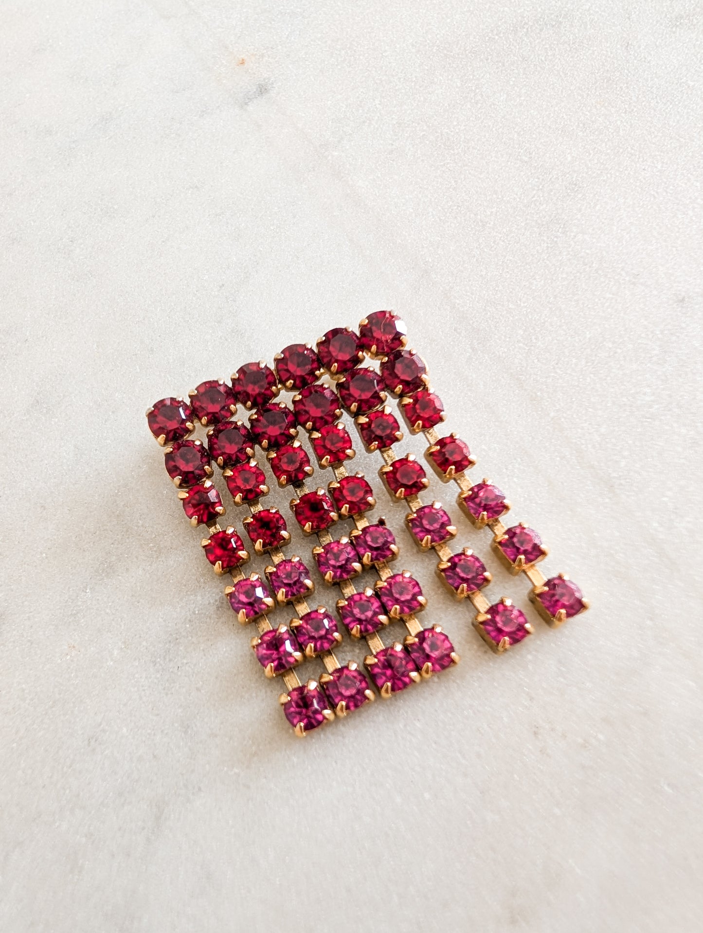 Broche 50's en strass de verre