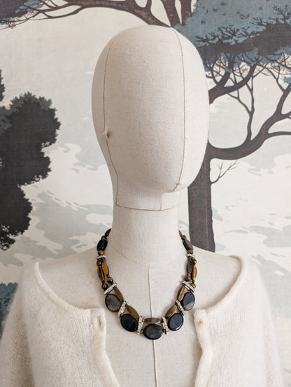 Collier Agates et oeil de tigre