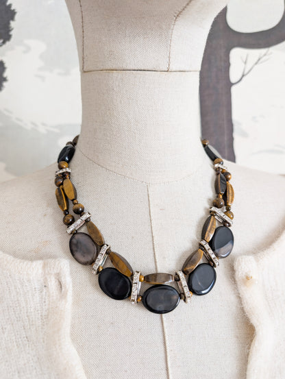 Collier Agates et oeil de tigre