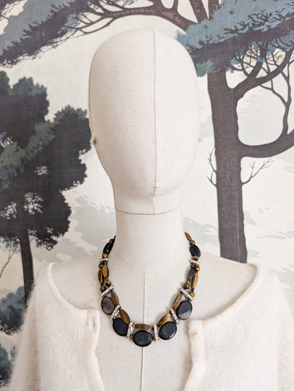 Collier Agates et oeil de tigre