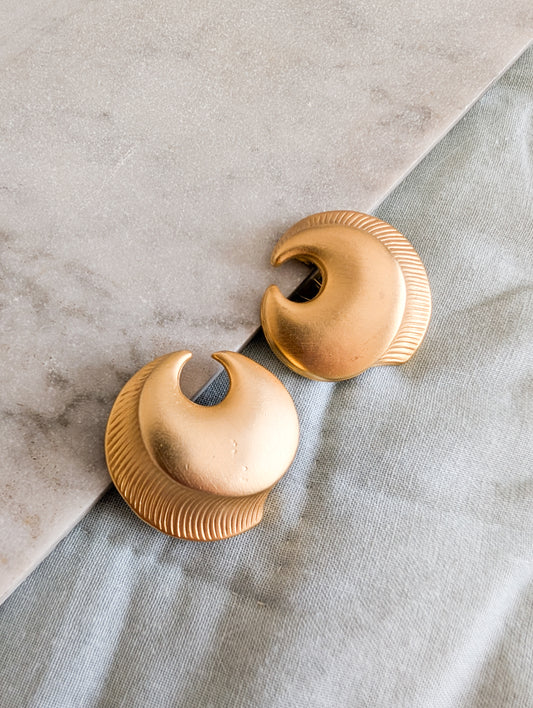 Grandes boucles or mat