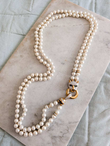 Collier de perles panthère