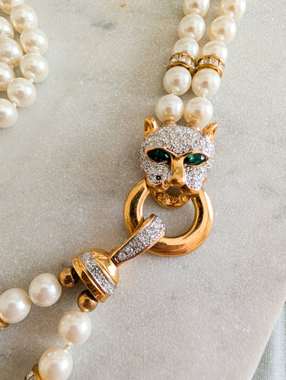 Collier de perles panthère