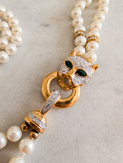 Collier de perles panthère