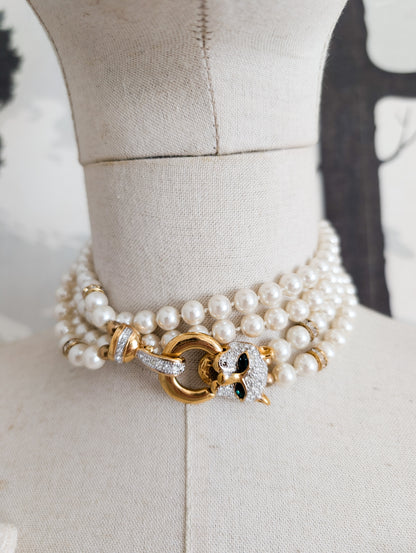 Collier de perles panthère