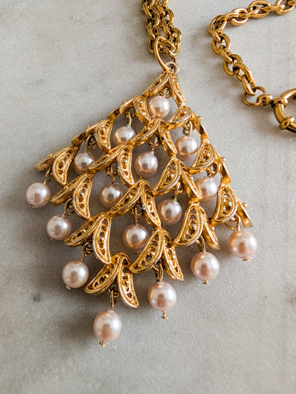 Grand pendentif 60's et chaine Jaseron