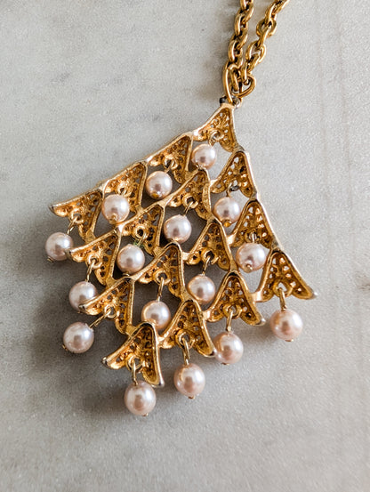 Grand pendentif 60's et chaine Jaseron