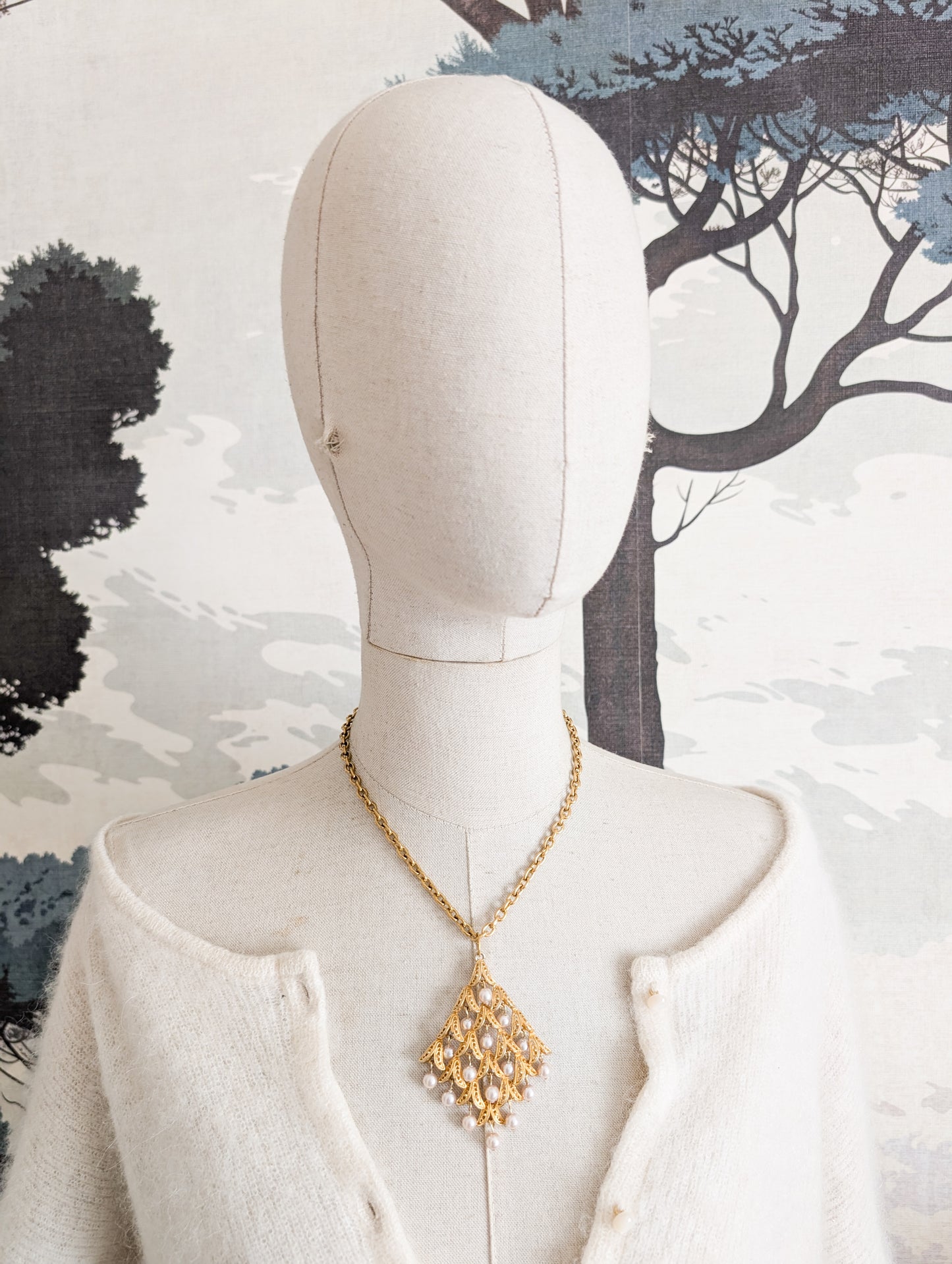Grand pendentif 60's et chaine Jaseron