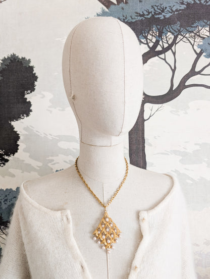 Grand pendentif 60's et chaine Jaseron