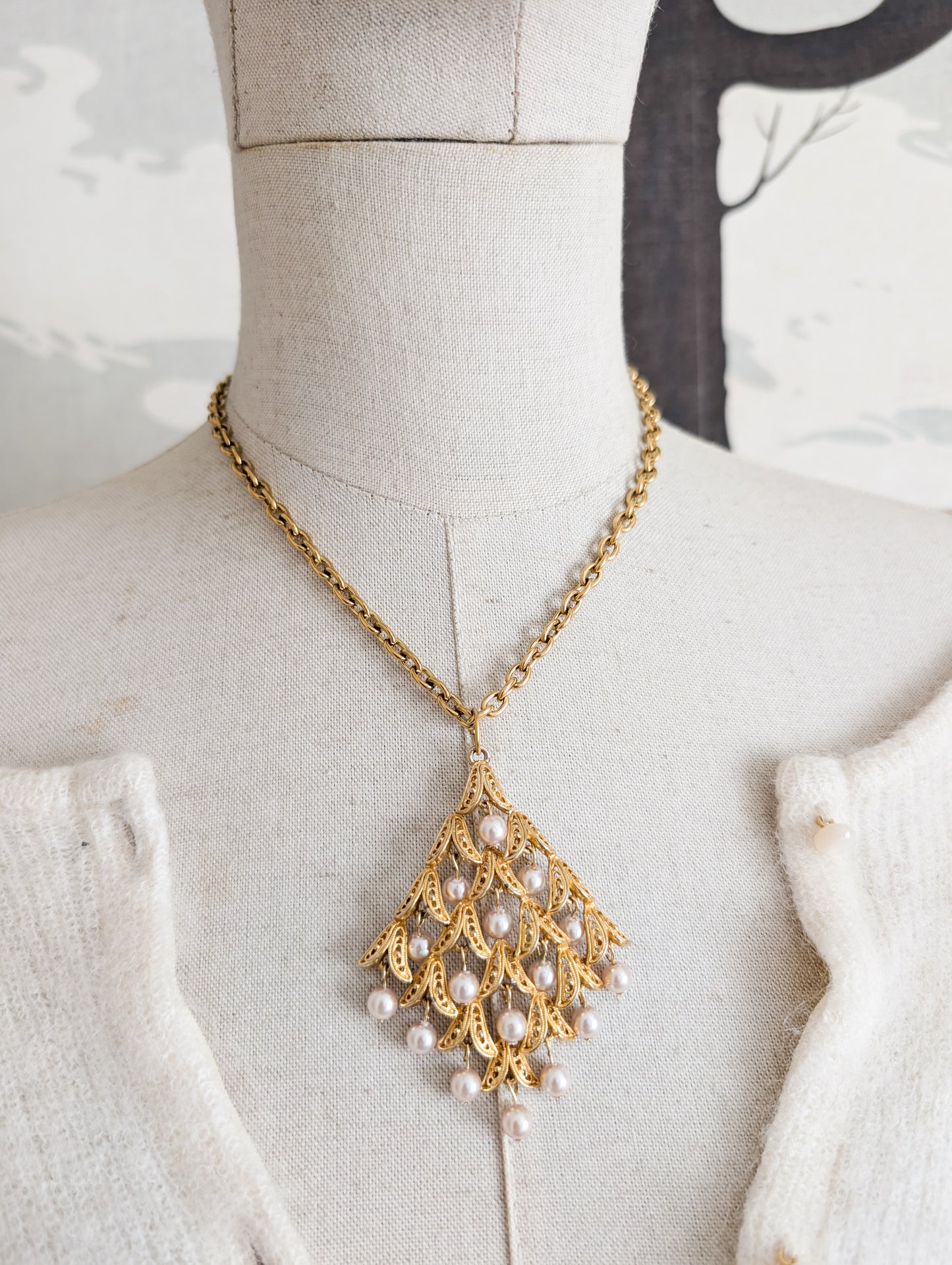 Grand pendentif 60's et chaine Jaseron