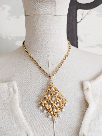 Grand pendentif 60's et chaine Jaseron