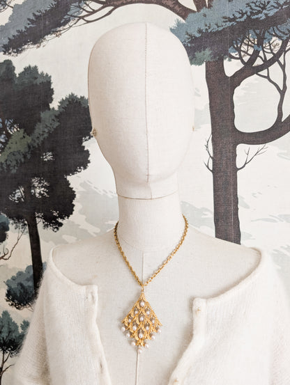 Grand pendentif 60's et chaine Jaseron