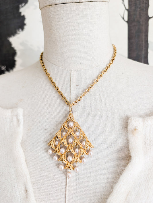Grand pendentif 60's et chaine Jaseron
