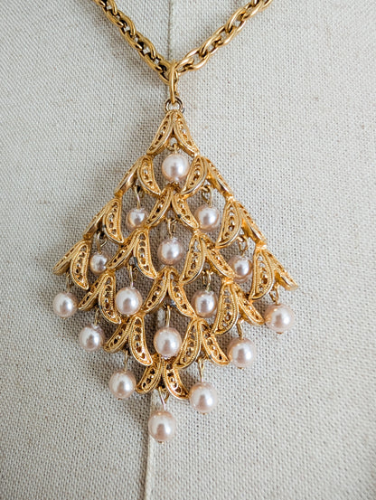 Grand pendentif 60's et chaine Jaseron