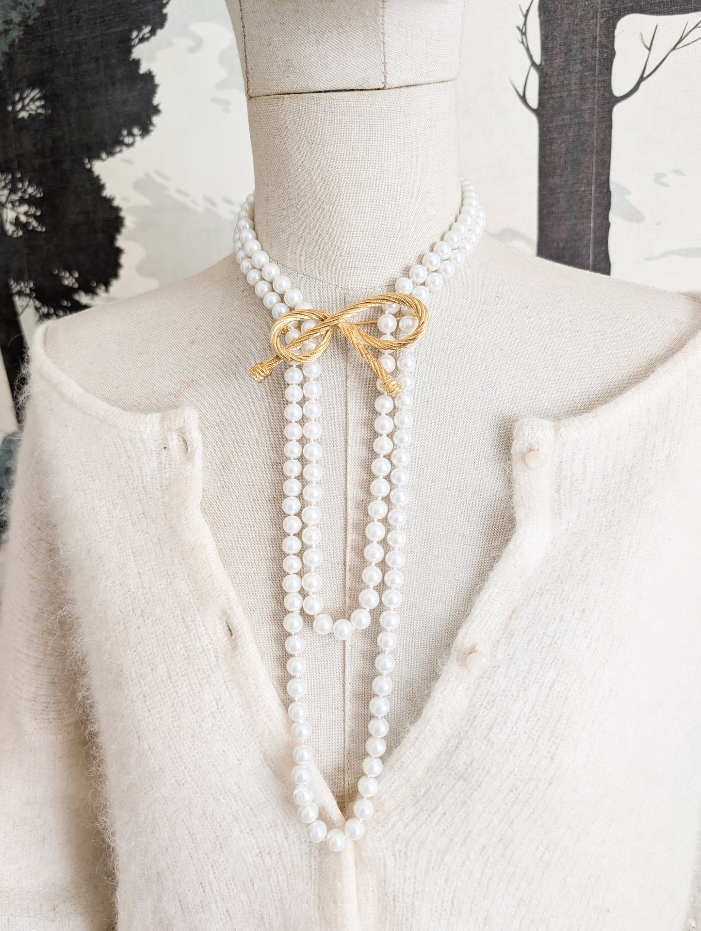 Broche 80's cordelette