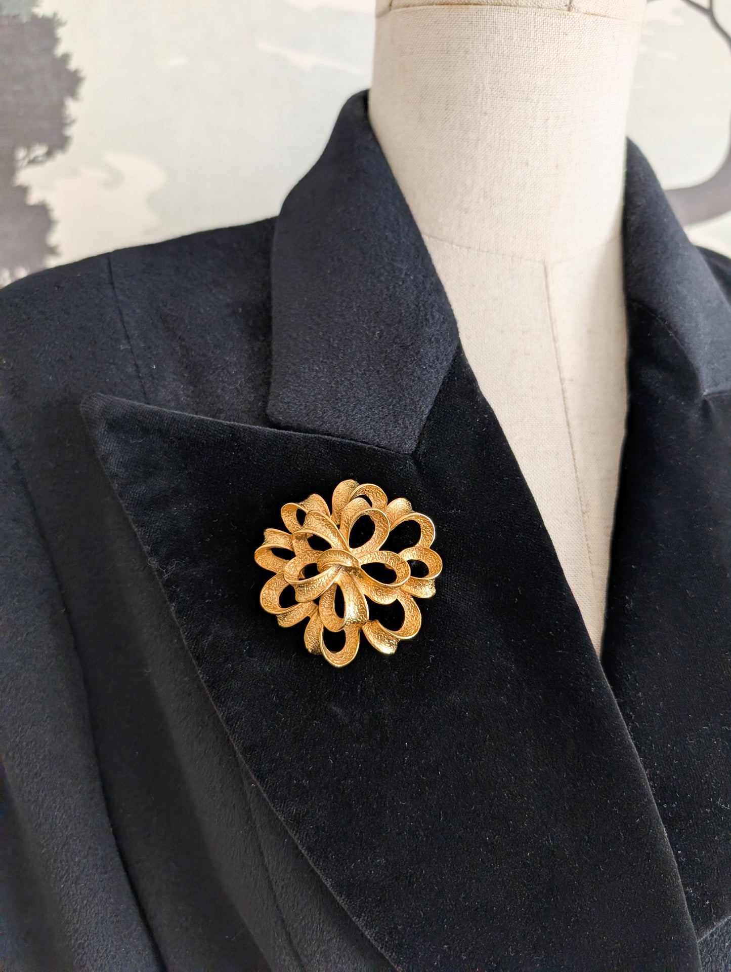 Broche américaine fleur 50's