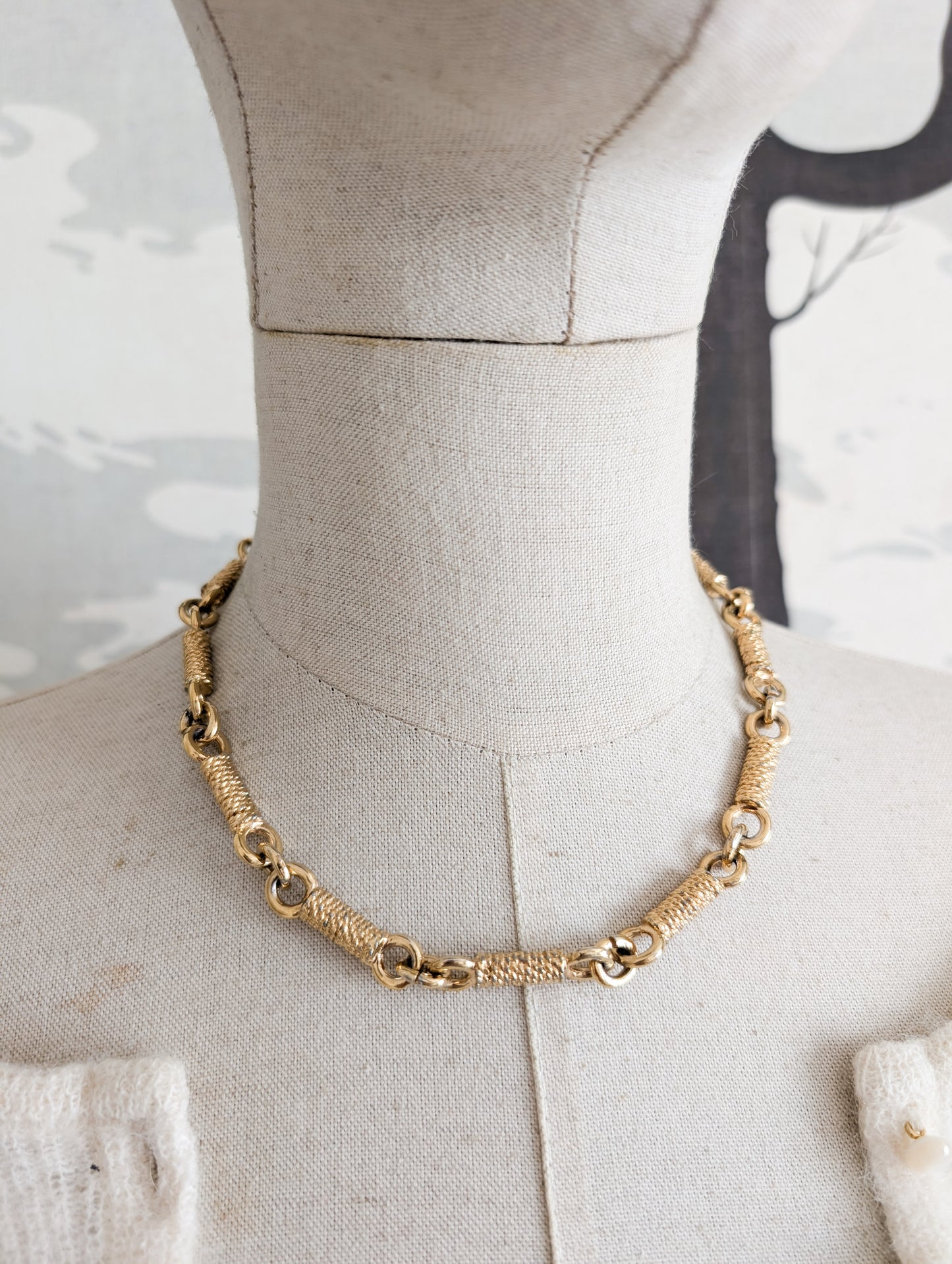 Collier maille bobine