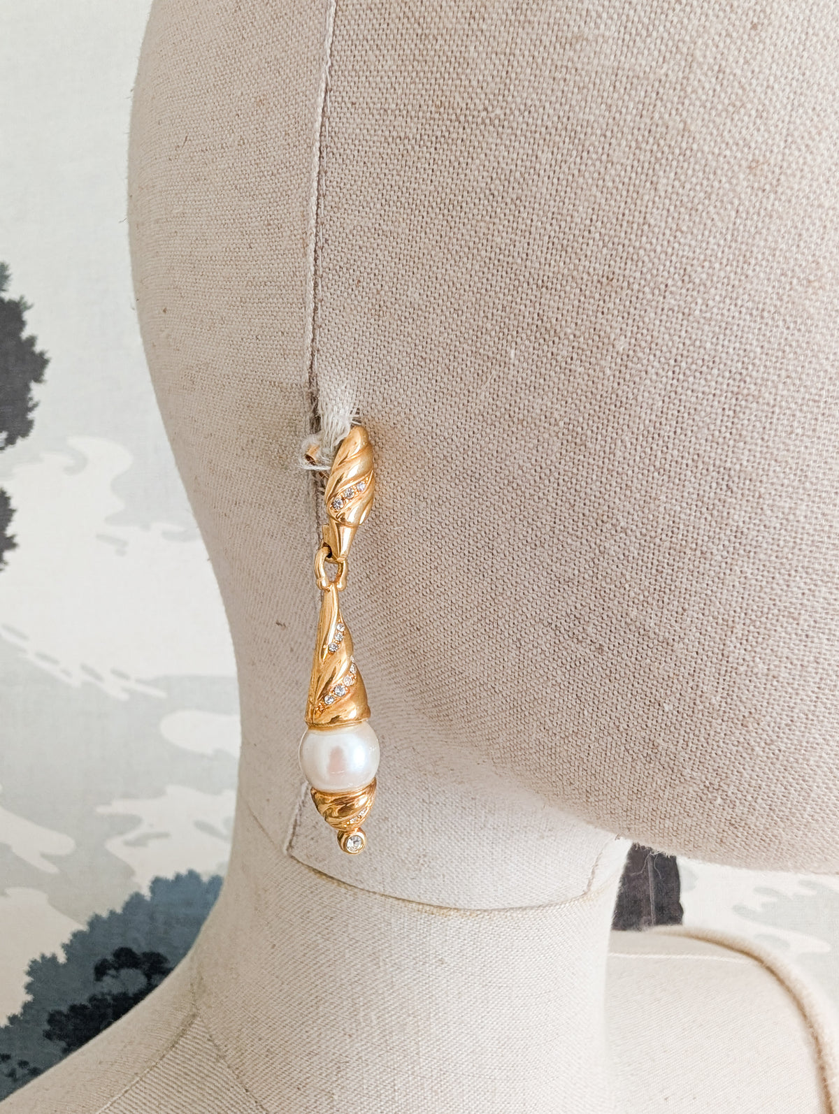 Longues boucles oreilles percées