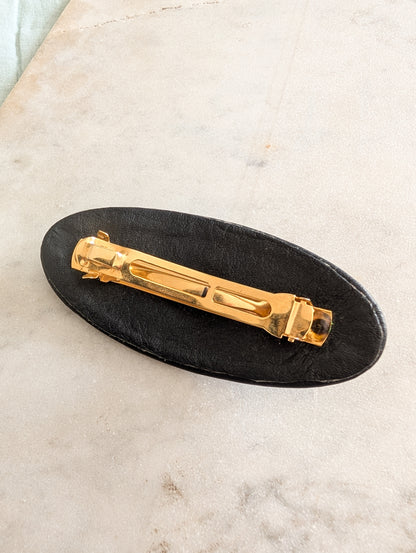Barrette en cuir 80's