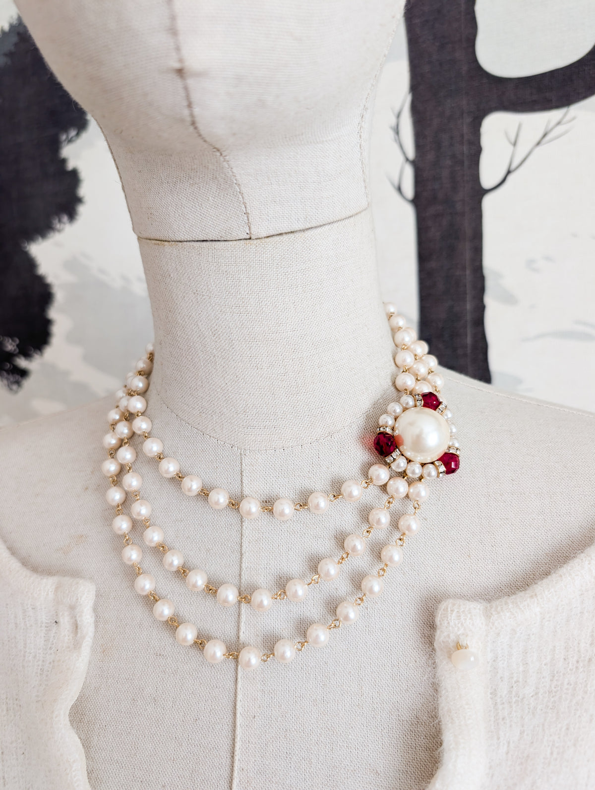 Collier de perles fermoir bijou
