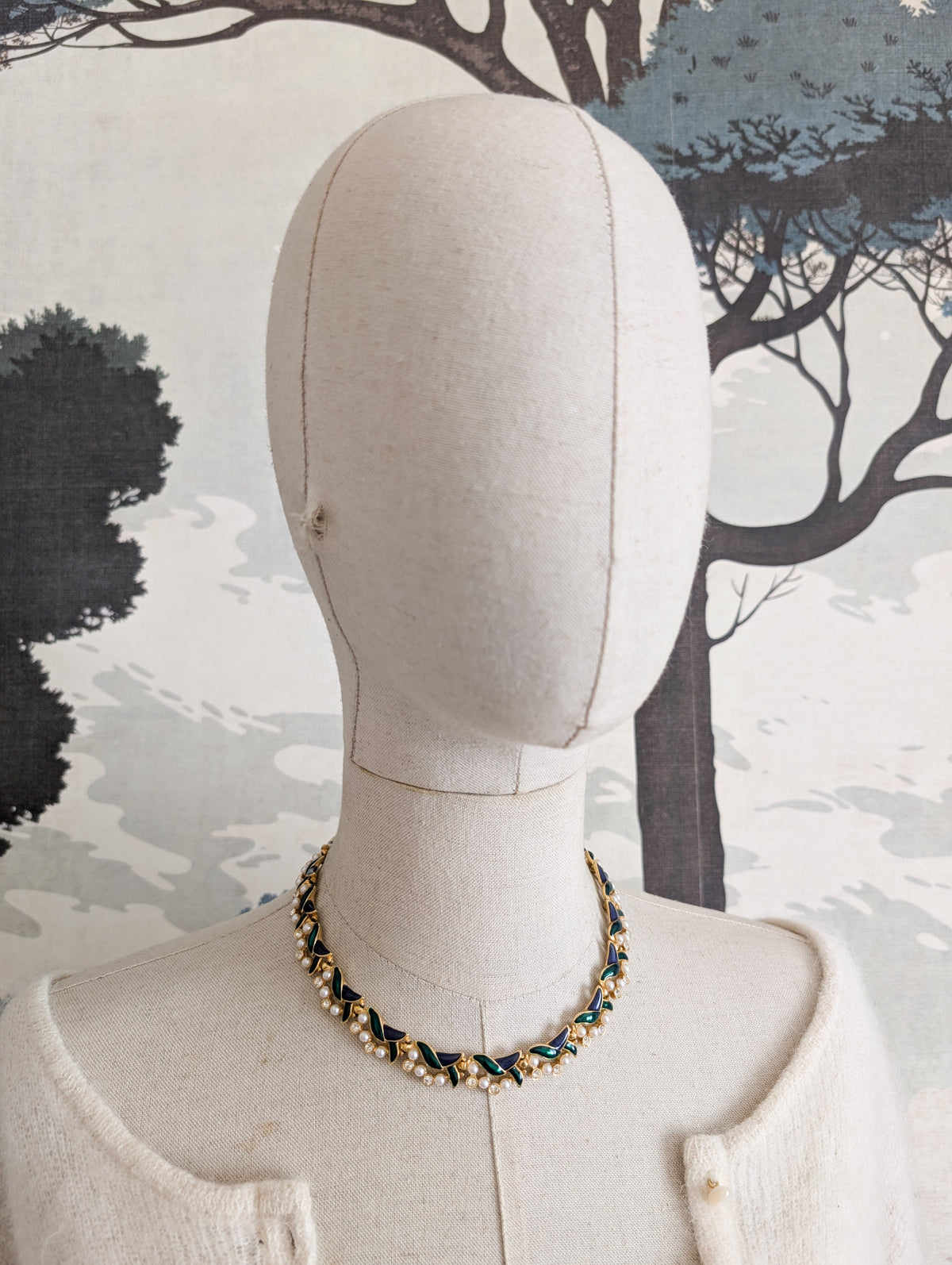 Collier laque et perles