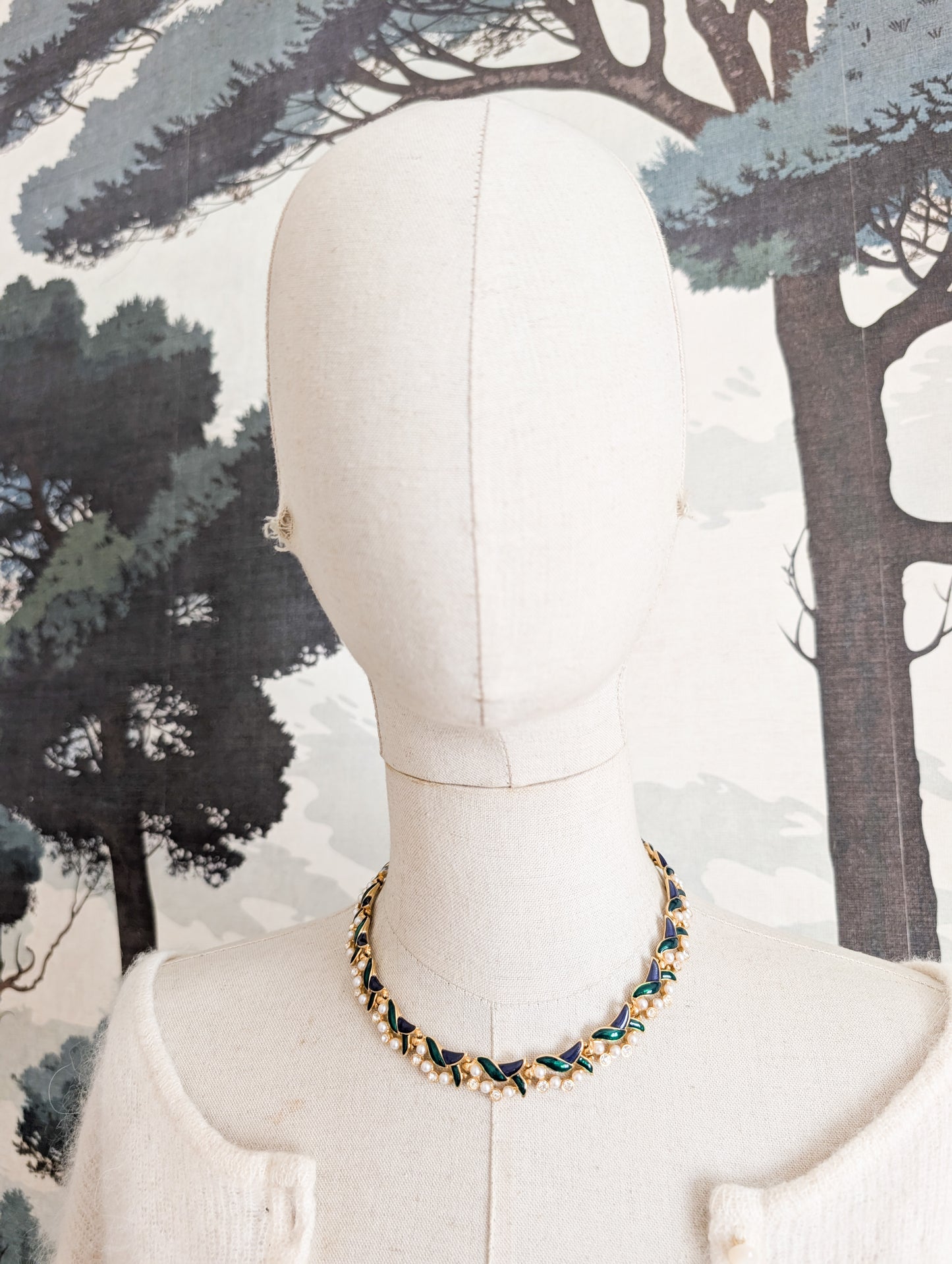 Collier laque et perles
