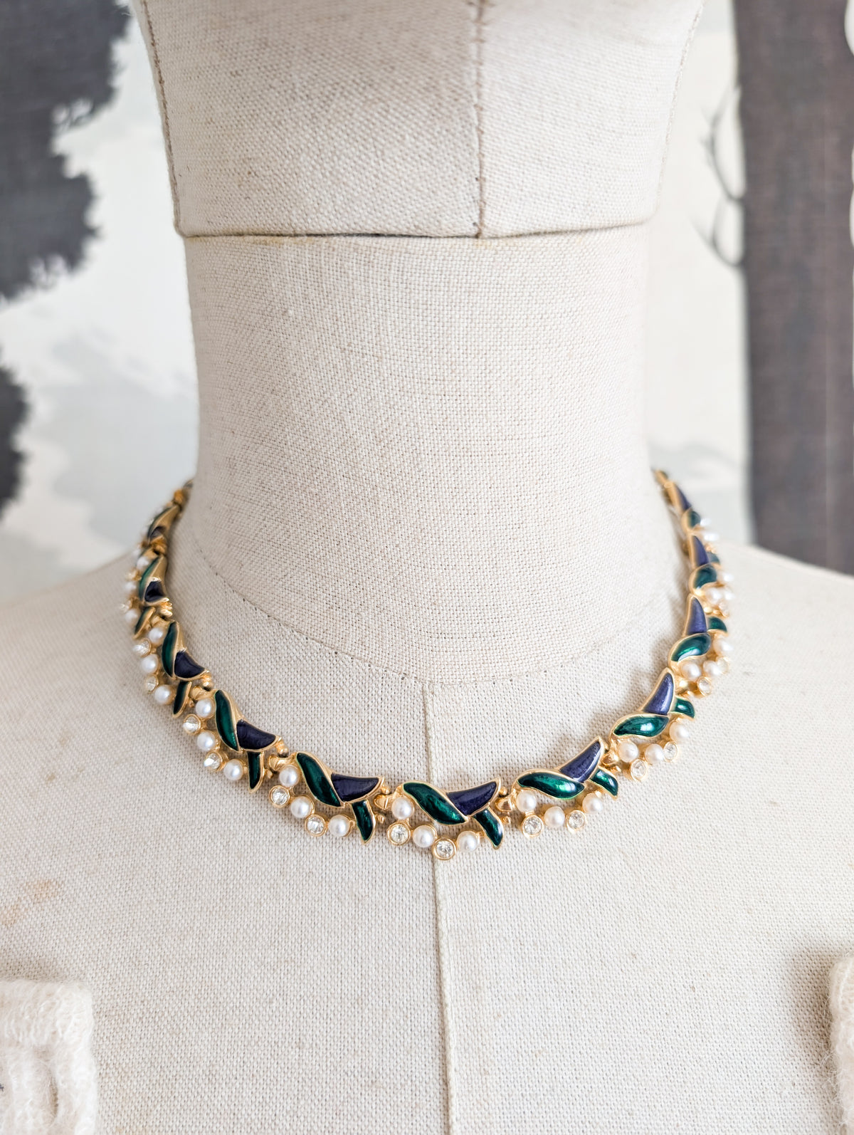 Collier laque et perles