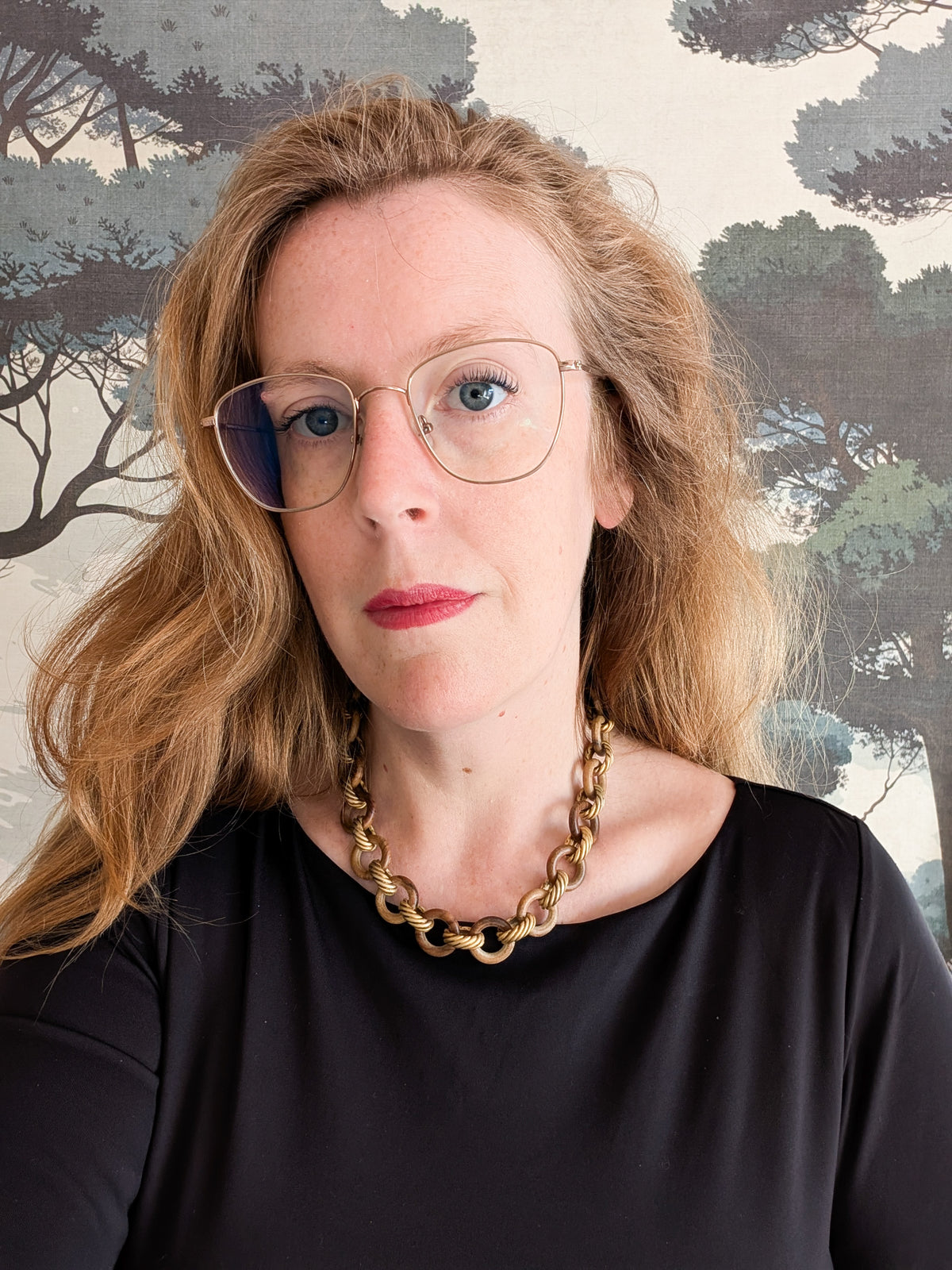 Collier en bois et métal Leritz