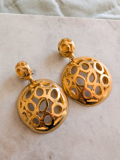 Grande paire de boucles en résine Galvanisée