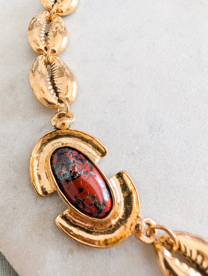 Collier 80's coquillage