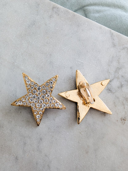 Grandes boucles étoiles à clips