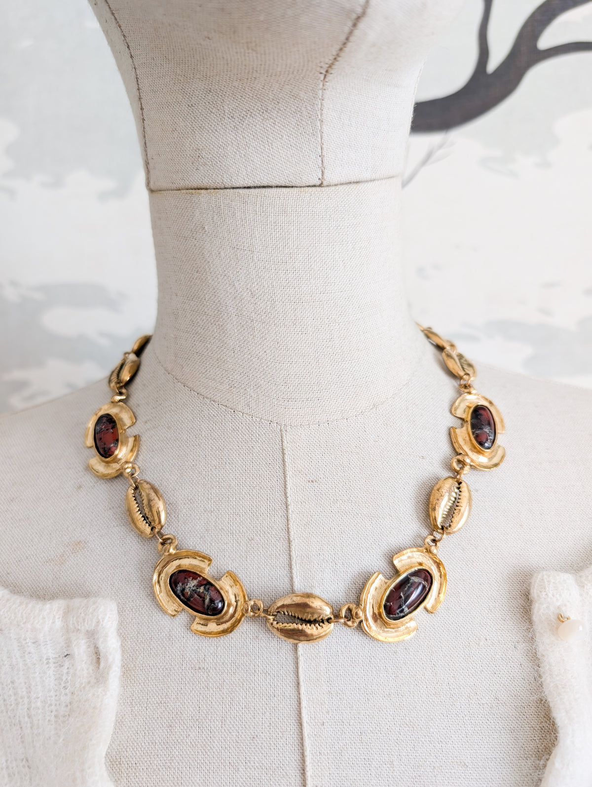 Collier 80's coquillage
