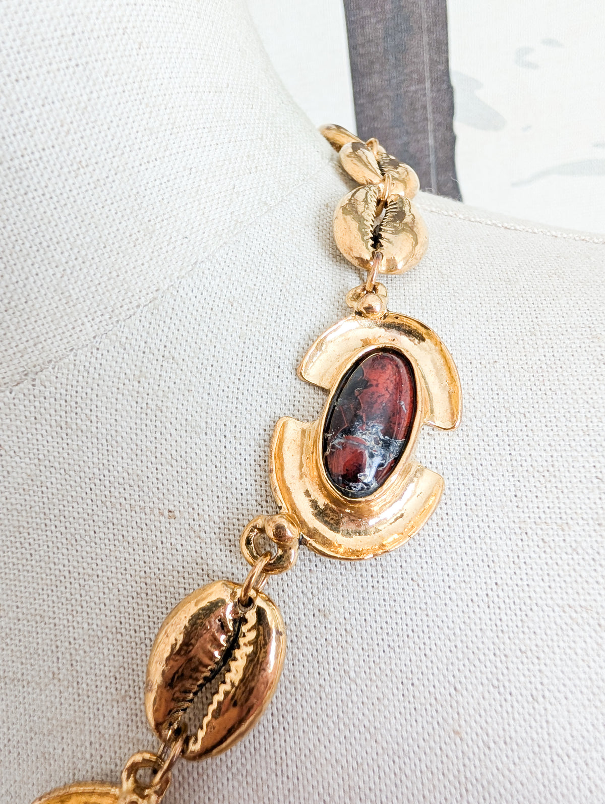 Collier 80's coquillage