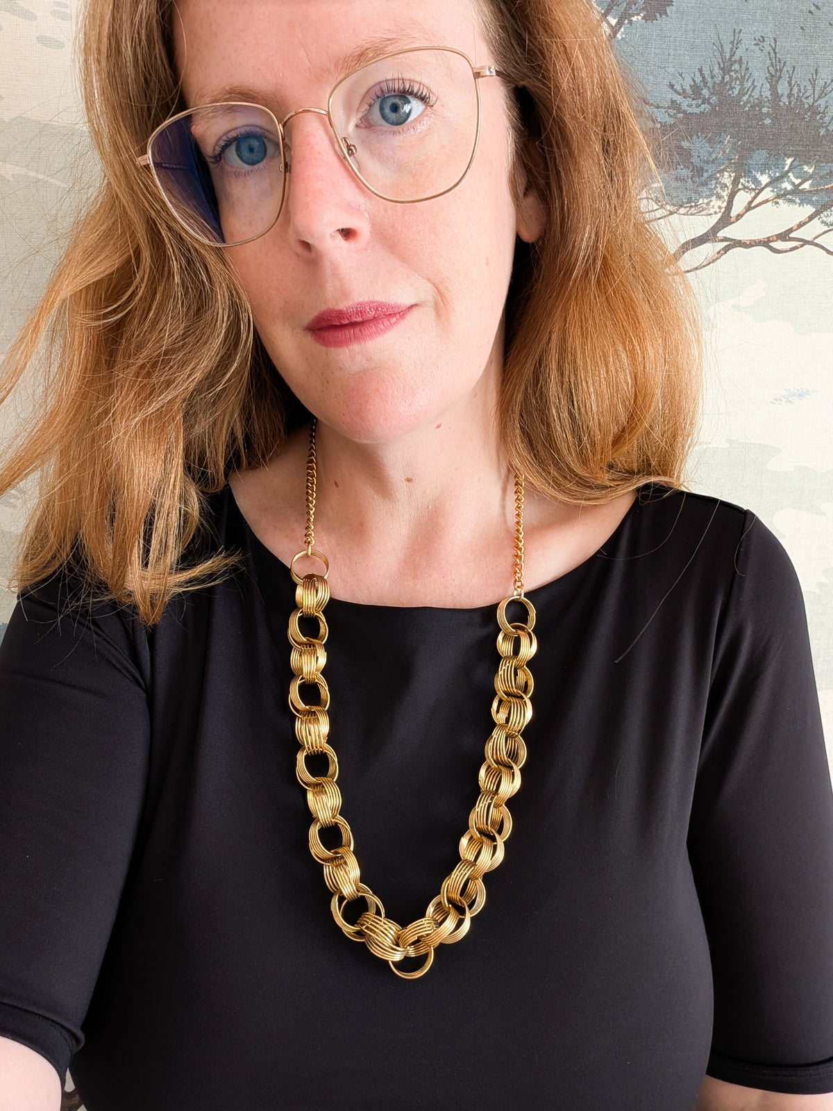 Extraordinaire collier anneaux Corocraft