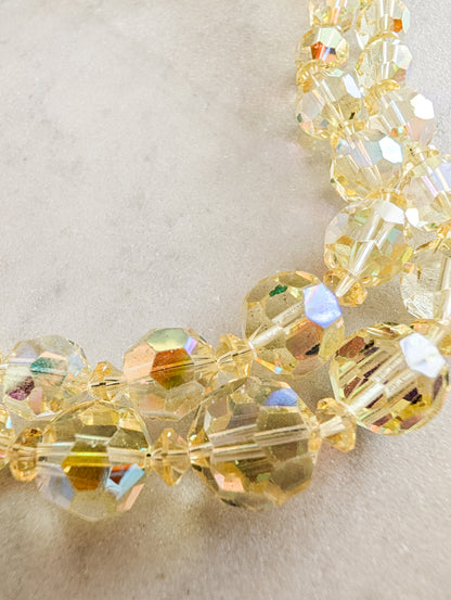 Collier en cristal jaune