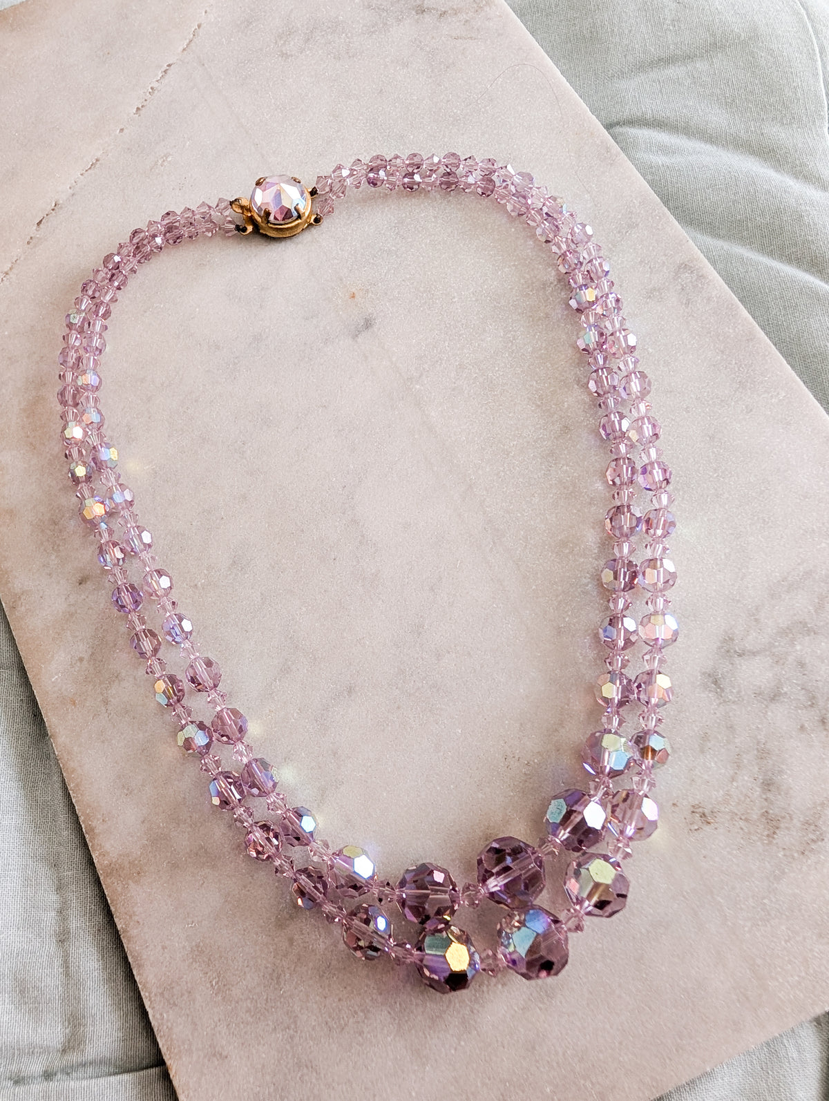 Collier en cristal Lilas