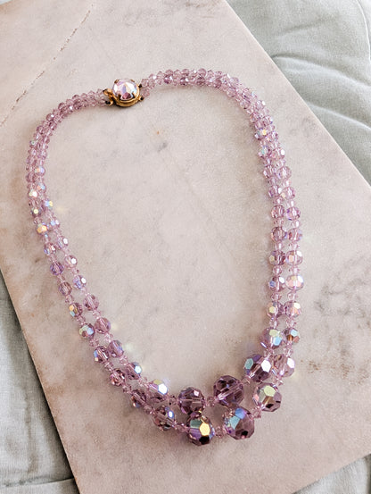 Collier en cristal Lilas