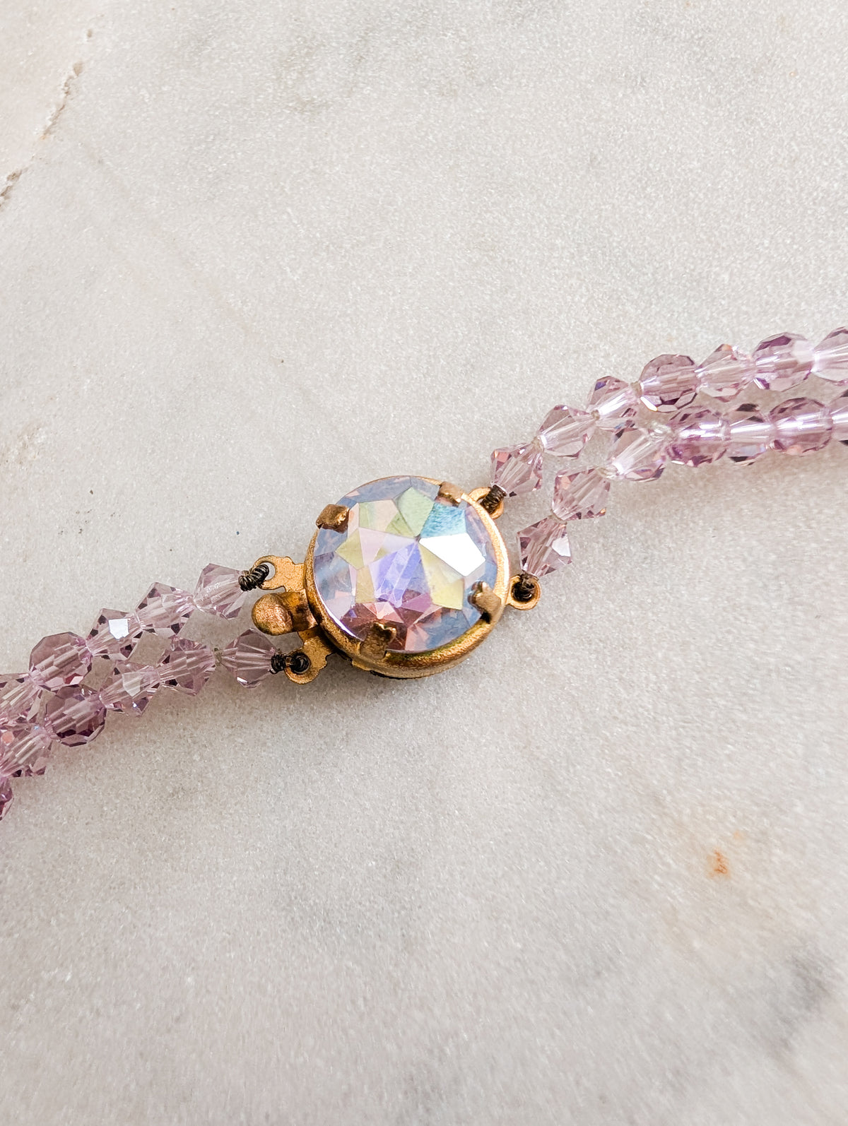 Collier en cristal Lilas