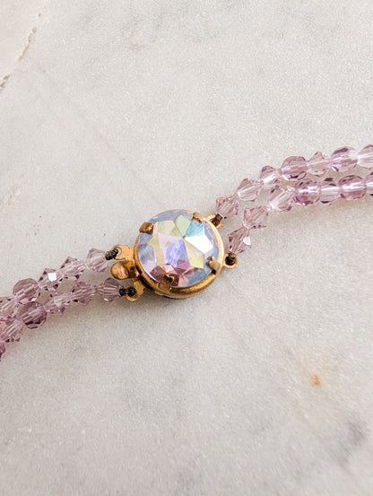Collier en cristal Lilas
